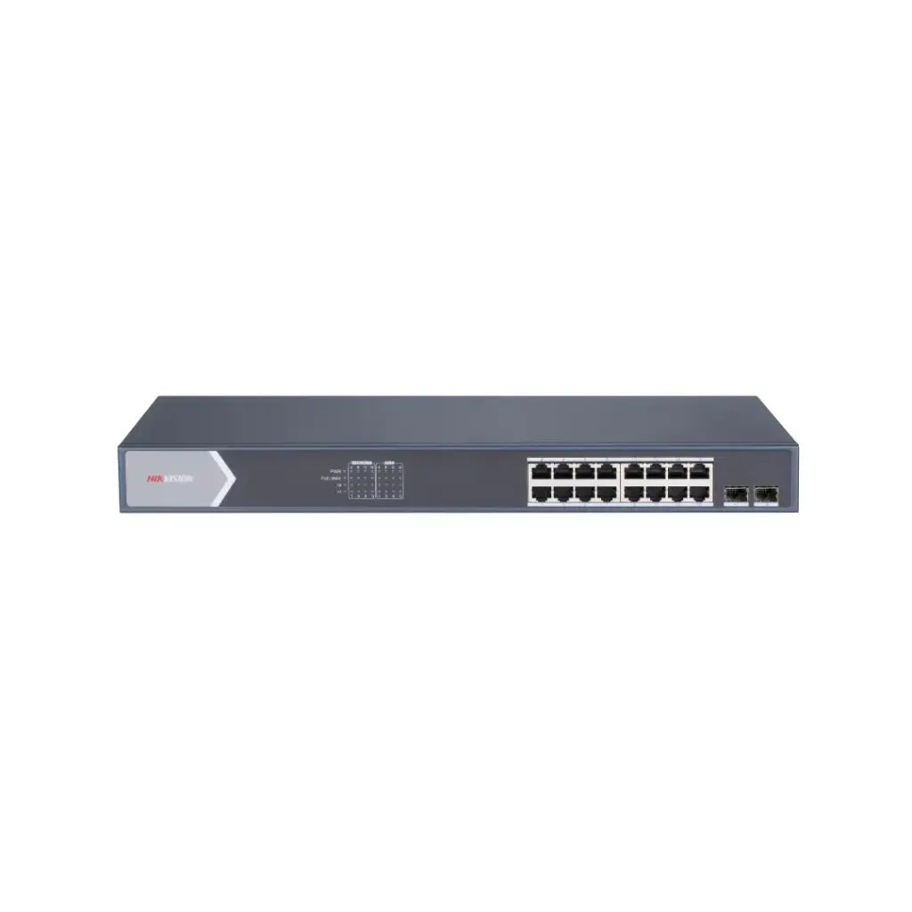 HIKVISION POE SWITCHING 16+2 PORT (1000MB POE)(1000MB SFP)(Managed)(250W) รุ่น DS-3E1518P-SI