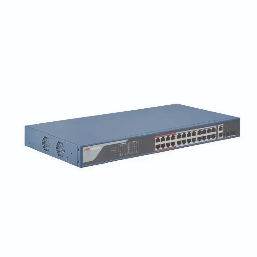 HIKVISION POE SWITCHING 24+2+2 PORT (1000MB POE) (1000MB Uplink) (1000MB SFP) (Managed)(370 W) รุ่น DS-3E1326P-EI