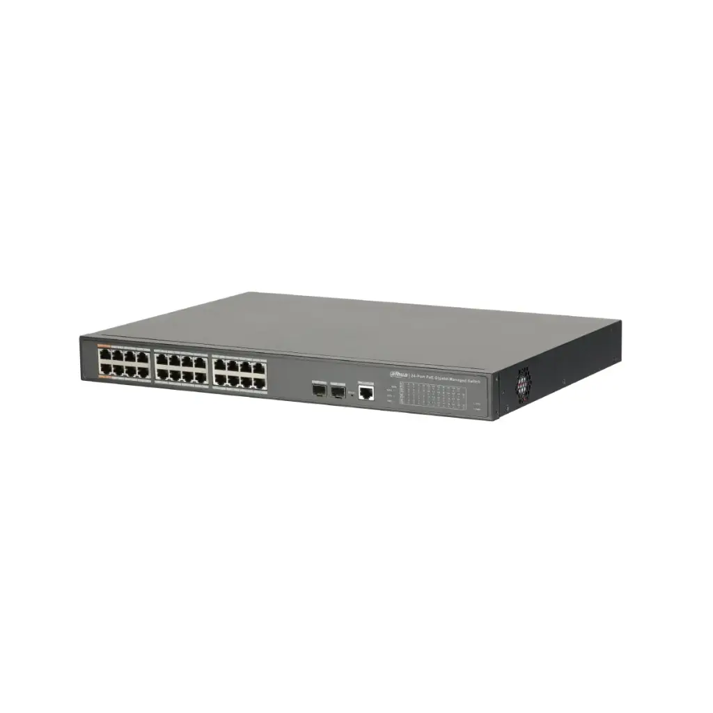 DAHUA POE SWITCHING 24+2 PORT (1000MB POE)(1000MB SFP)(Managed)(360W) รุ่น DH-PFS4226-24GT-360