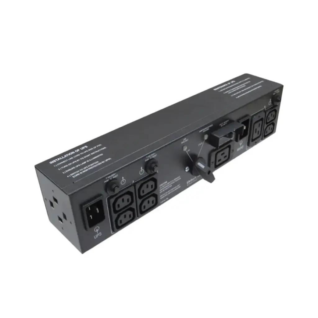 Vertiv Micropod: Maintenance Bypass Switch for 16A, 2U, Rack Mount (up to 3000VA)