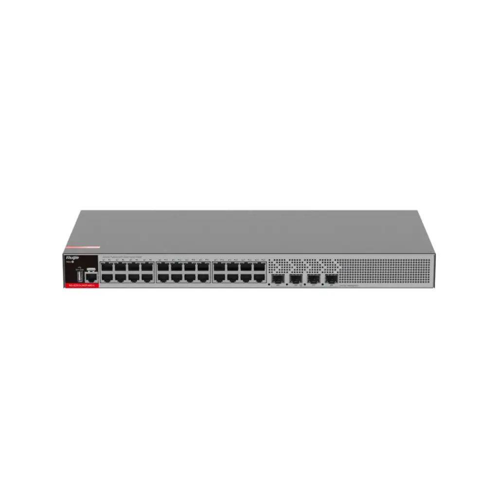 Ruijie 24-Port gigabit L2+ managed switch with four 2.5G uplink fiber ports รุ่น RG-S2915-24GT4MS-L