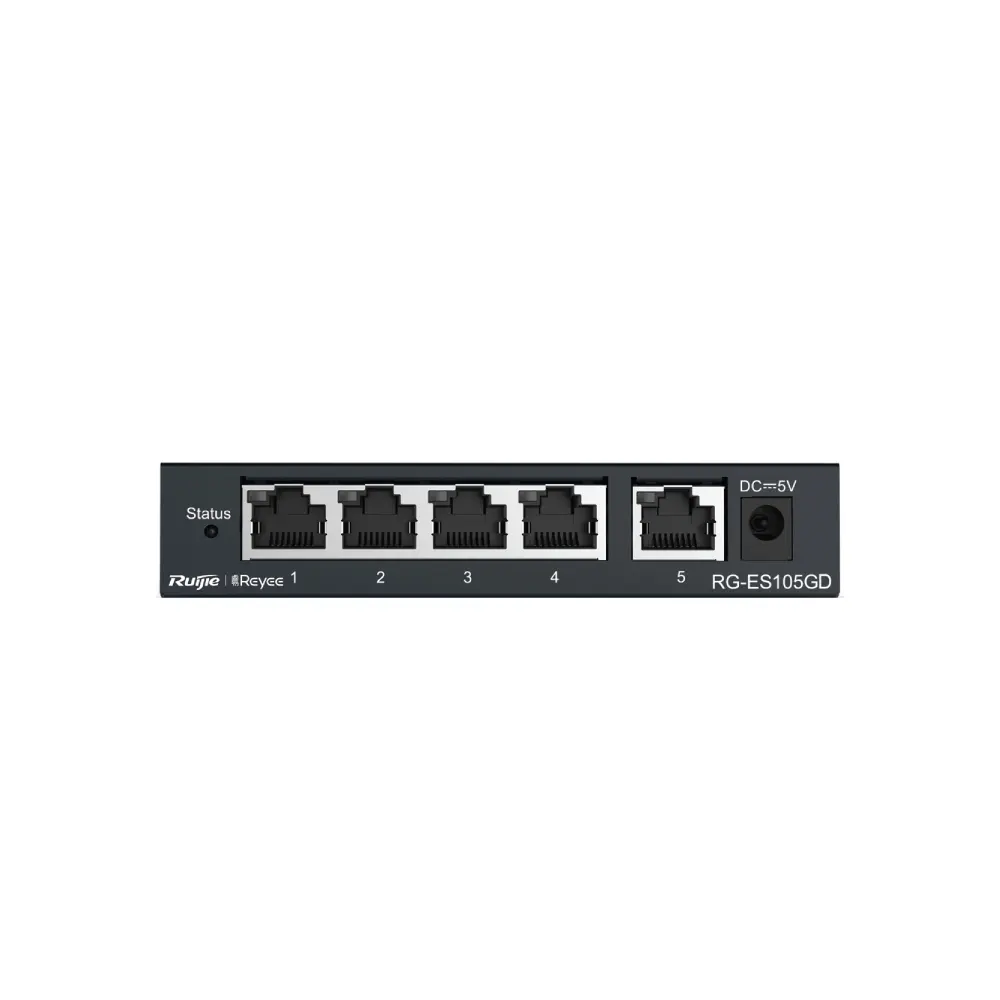 RUIJIE|REYEE Gigabit 5 Port Metal Case Unmanaged Switches รุ่น RG-ES105GD