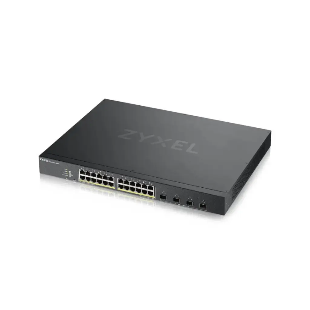 ZYXEL 24-port GbE Lite-L3 Smart Managed PoE+ Switch with 4 10G uplink (375W) รุ่น XGS1930-28HP