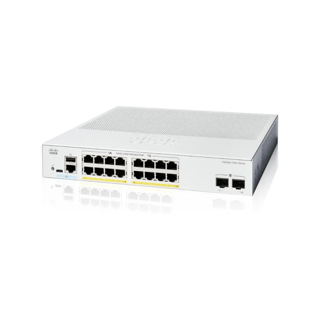 Cisco Catalyst 1200 16-port GE, PoE, 2x1G SFP รุ่น C1200-16P-2G