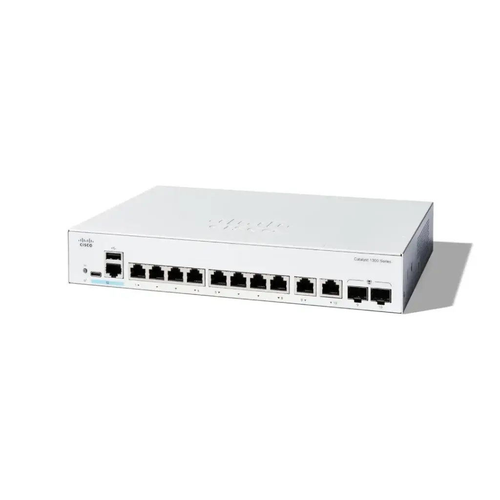 Cisco Catalyst 1300 8-port GE, Ext PS, 2x1G Combo รุ่น C1300-8T-E-2G