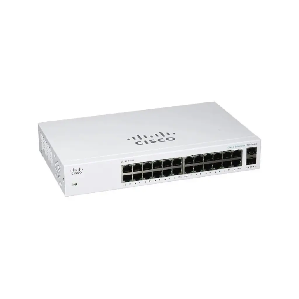 Cisco CBS110 Unmanaged 24-port GE, 2x1G SFP Shared รุ่น CBS110-24T-EU