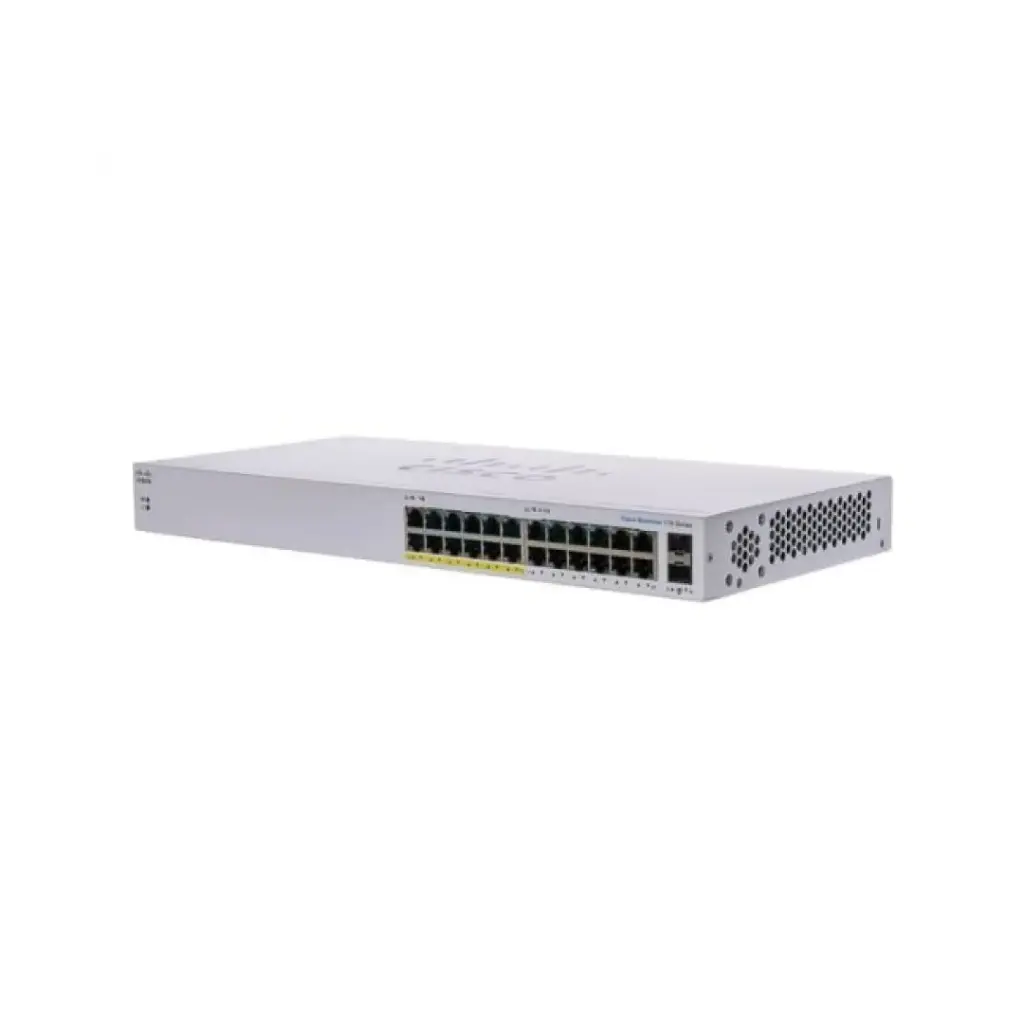 Cisco CBS110 Unmanaged 24-port GE, Partial PoE, 2x1G SFP Shared รุ่น CBS110-24PP-EU
