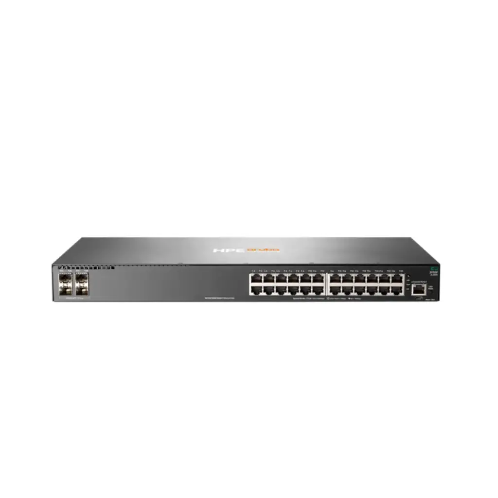 Aruba 2930F 24G 4SFP+ Switch (24 x 10/100/1000 ports, 4 SFP+ ports) (JL253A)