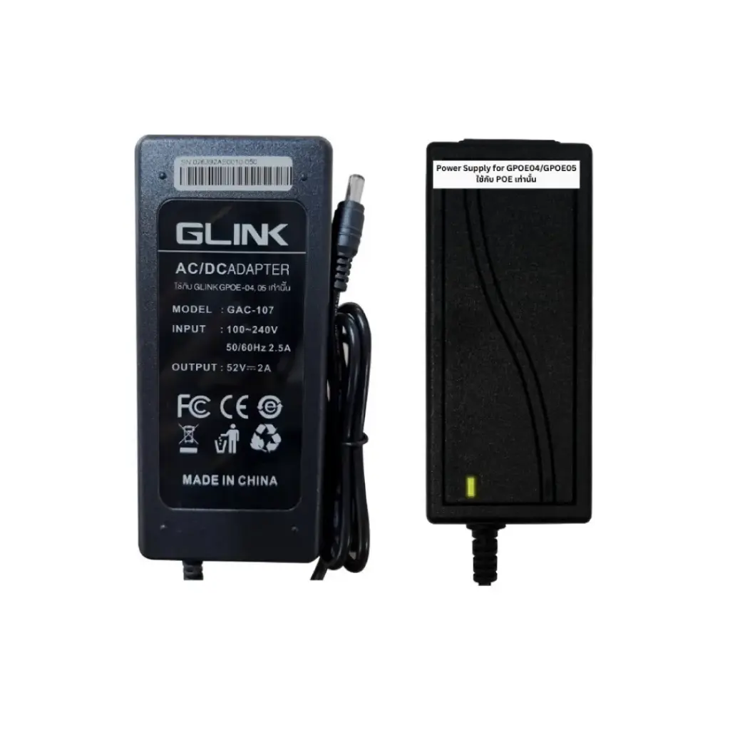 GLINK Adapter 52V 2A for GPOE-04/GPOE-05 รุ่น GAC-107(26392)
