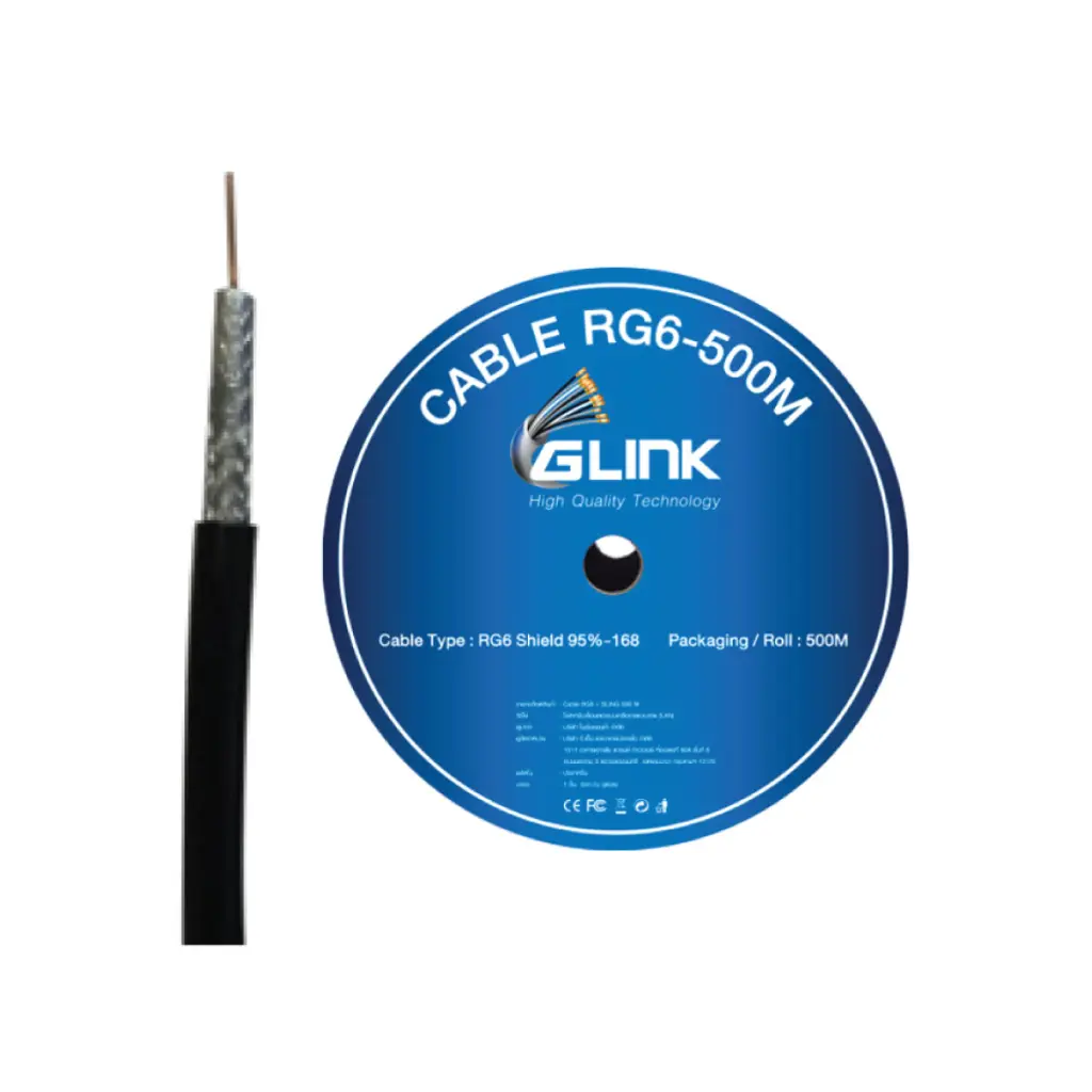 GLINK สาย RG6 ชิลด์ 95 % (500 M) รุ่น RG6500 (19152)
