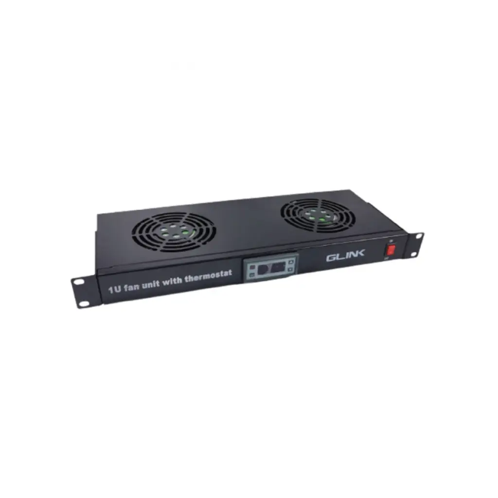 GLINK 1U temperature control fan unit 2 bits พัดลมระบายความร้อนสำหรับตู้ RACK รุ่น GCA-05 (21465)