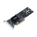 Synology PCIe Gen2 x8 adapter card for Dual M.2 NVMe / SATA SSD slots รุ่น M2D18