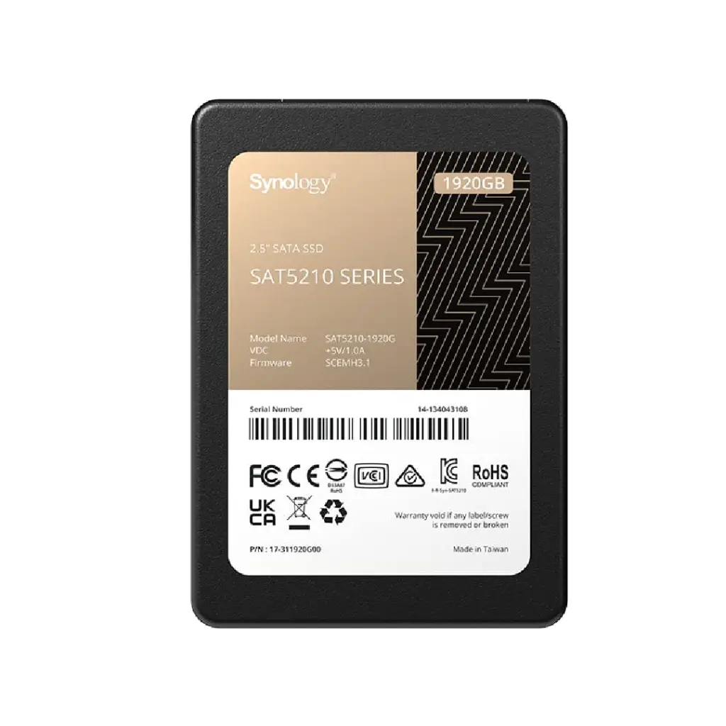 Synology 1.92TB 2.5” Enterprise-Grade SATA SSD รุ่น SAT5210-1920G