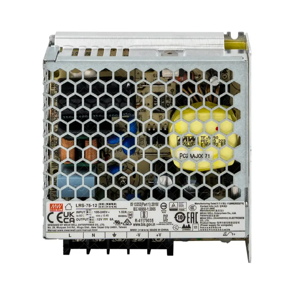 MEANWELL Switching Power Supply 12V 6A รุ่น LRS-75-12