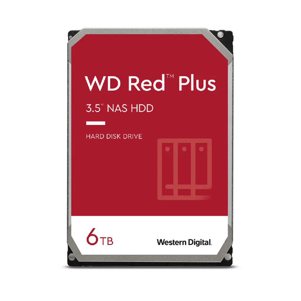WD RED PLUS ฮาร์ดดิส 6 TB รุ่นWD60EFPX (สำหรับ NAS)