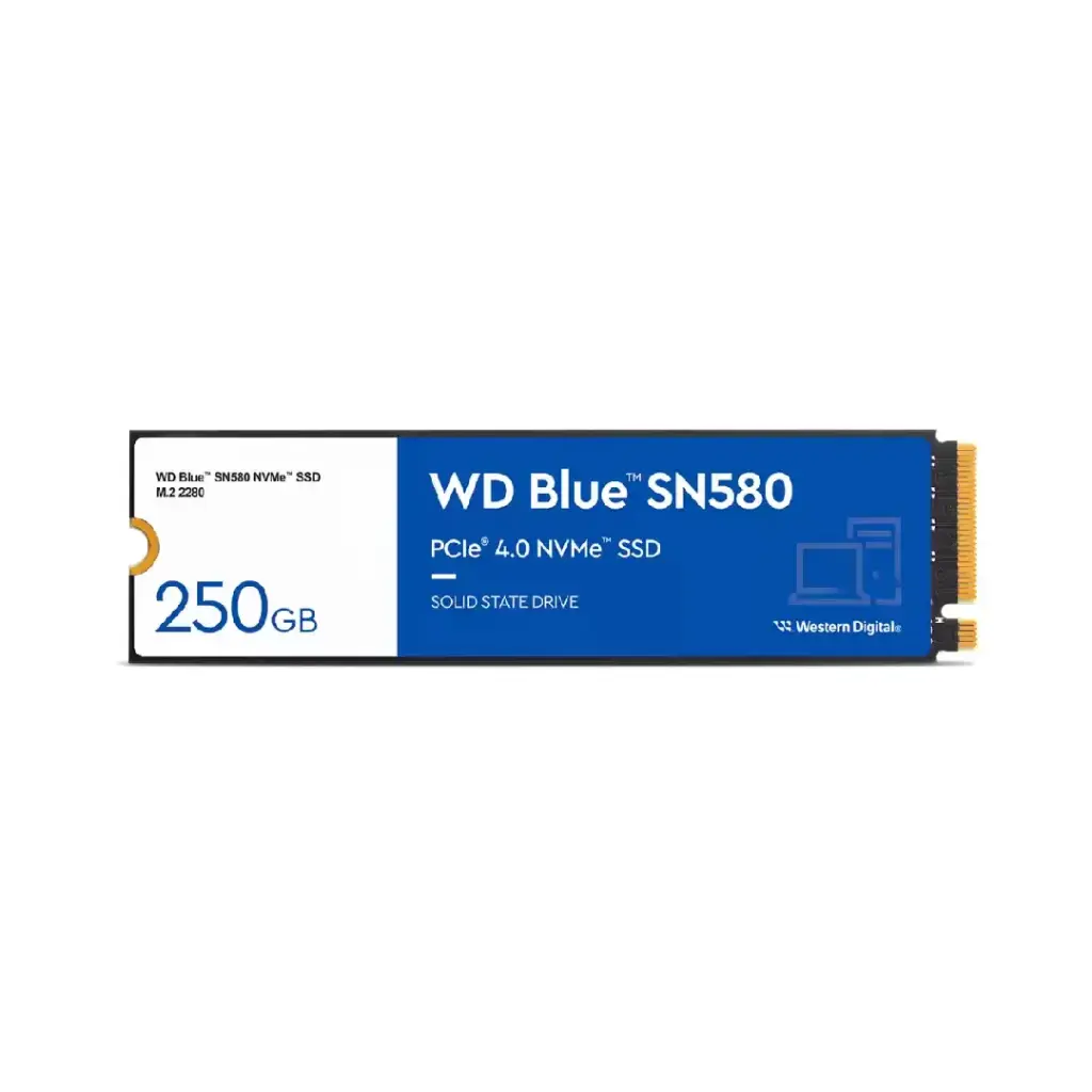 WD SSD Blue SN580 250GB M.2 2280 NVMe Gen4 Read 4000MB/S, Write 2000MB/S, รุ่น WDS250G3B0E