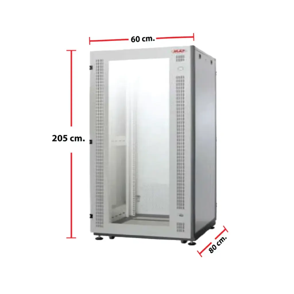 MAP ตู้ RACK 42U ลึก 80 cm.(60x80x205 cm.) 19" Modern Close Rack Serie. MI รุ่น M4-60842