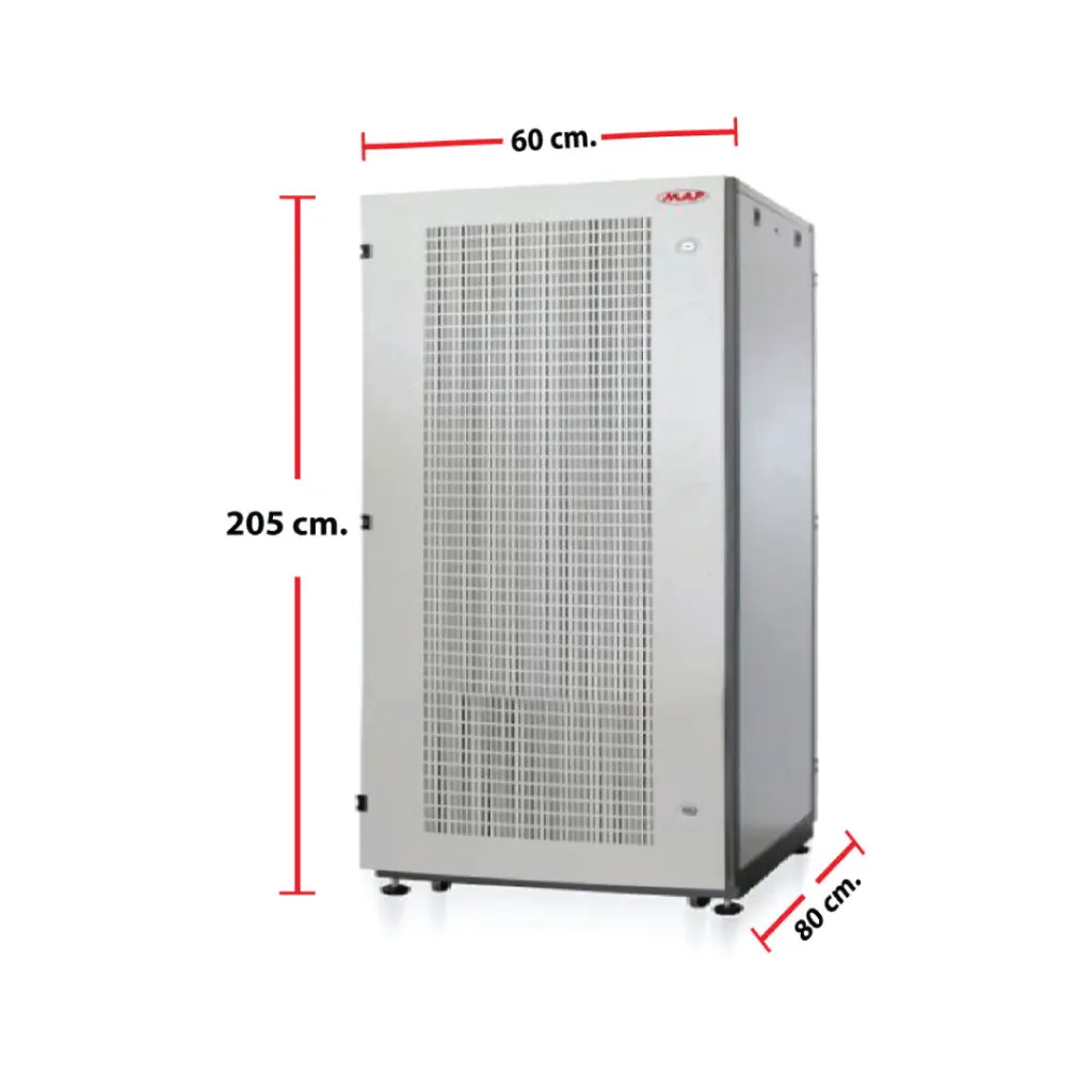 MAP ตู้ RACK 42U ลึก 80 cm.(60x80x205 cm.) 19" Modern Close Rack Serie. PF รุ่น M5-60842