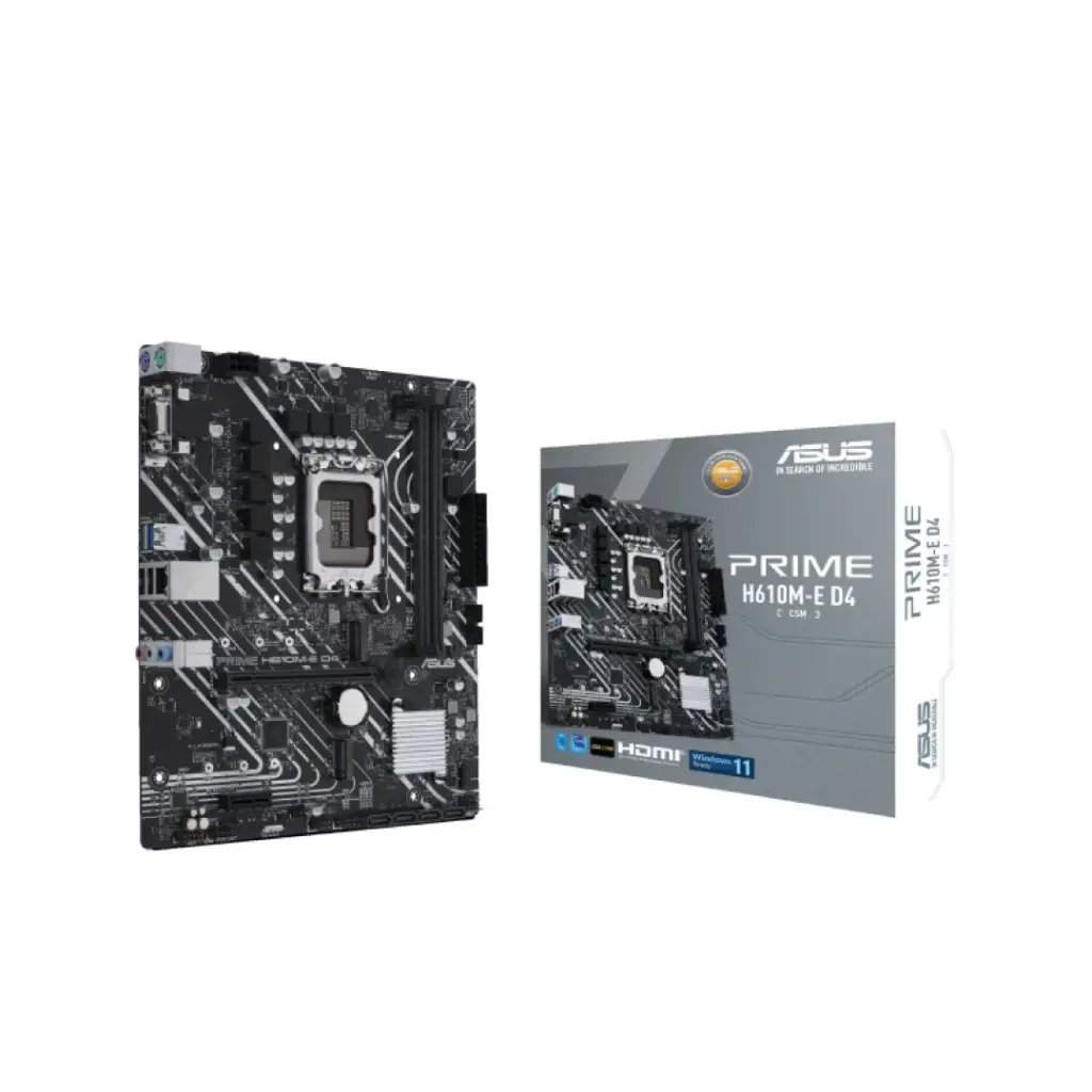 ASUS เมนบอร์ด Intel H610 (LGA 1700) รุ่น PRIME H610M-E D4-CSM