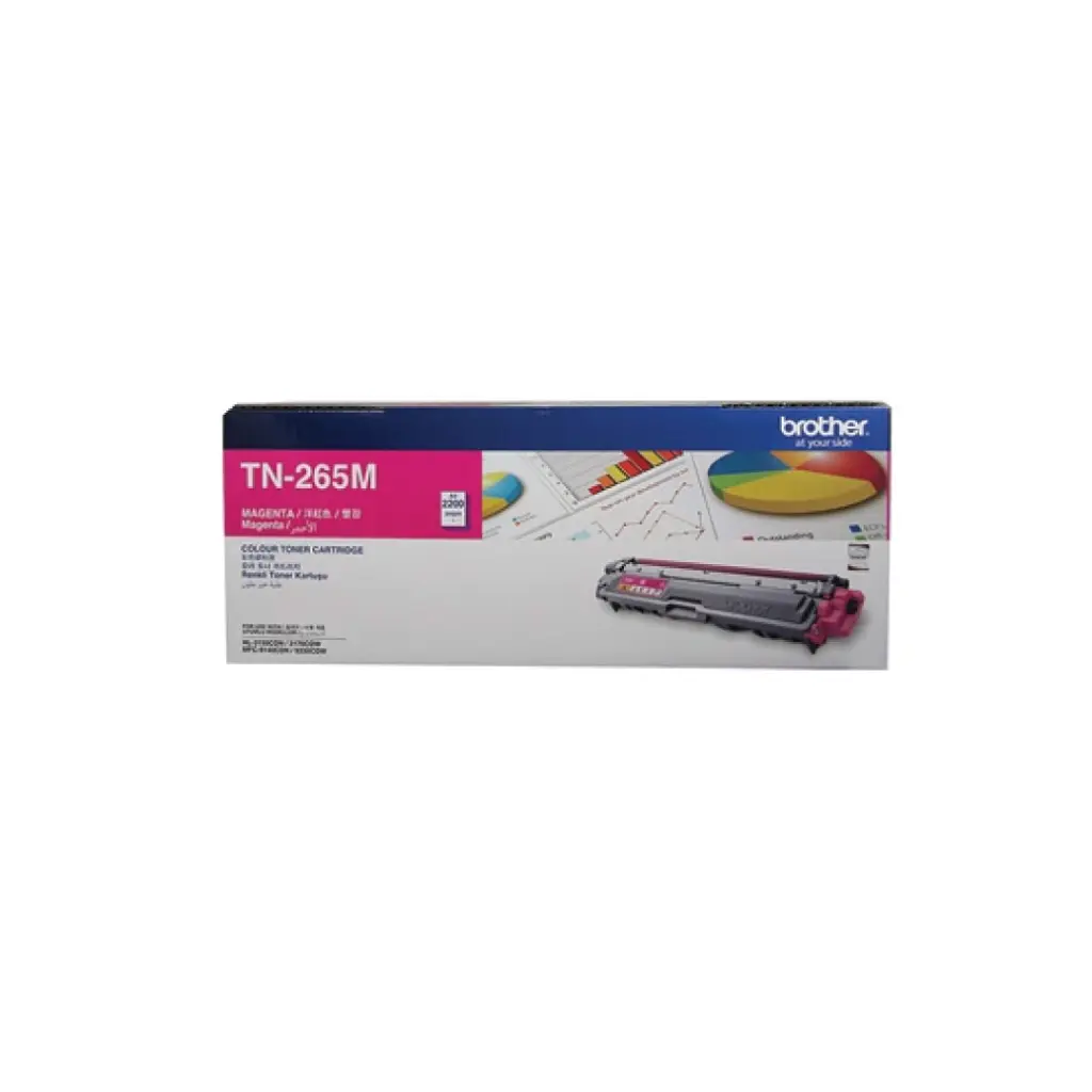 Brother Toner Original (Magenta) รุ่น TN-265M (ใช้กับเครื่องพิมพ์รุ่น HL-3150CDN, HL-3170CDW, MFC9140CDN, MFC9330CDW)