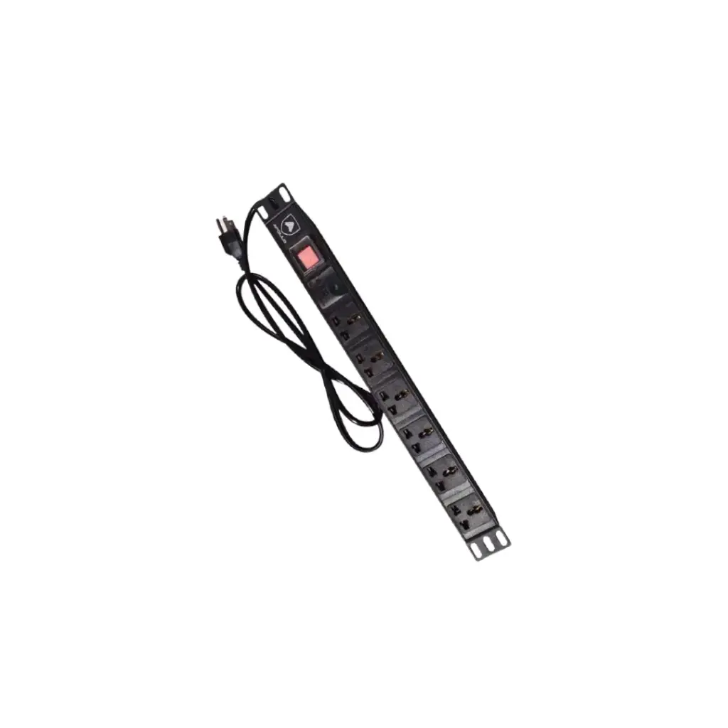 APOLLO ปลั๊กพ่วงสำหรับตู้แร็ค PDU 6 ช่อง (กันฟ้าผ่า) รุ่น APDU-04