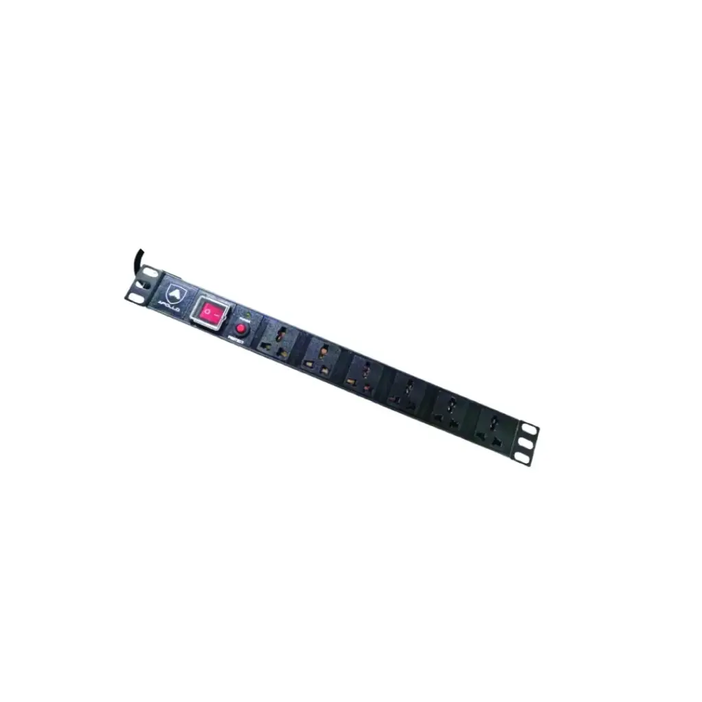 APOLLO ปลั๊กพ่วงสำหรับตู้แร็ค PDU 6 ช่อง เบรกเกอร์ รุ่น APDU-07