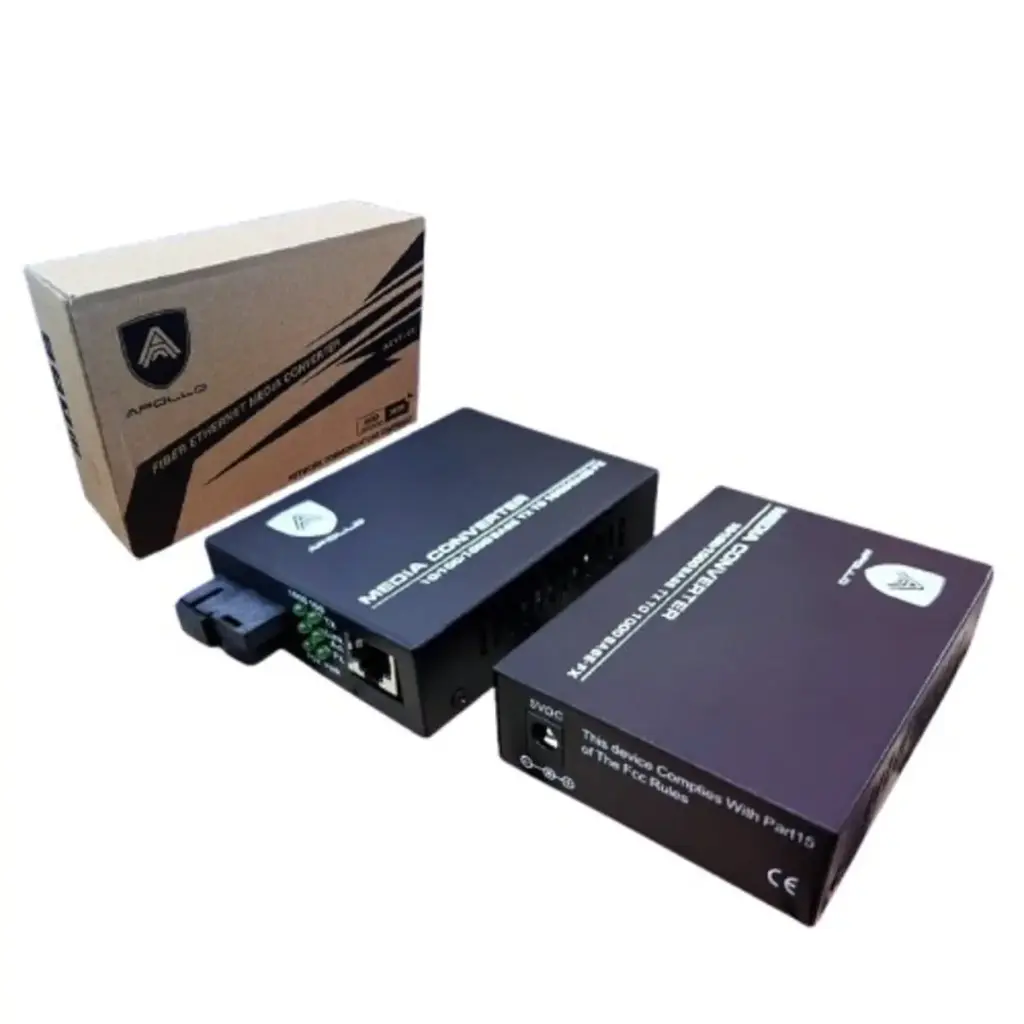 APOLLO Fiber to Lan Media Converter 10/100MB 25km รุ่น MN-03