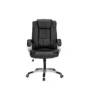 Deli เก้าอี้สำนักงาน รุ่น COMFO สีดำ เบาะฟองน้ำที่คืนรูปดีหนา 2 ชั้นหุ้มด้วยหนัง PU อย่างดี ให้ความนุ่มสบายและยืดหยุ่นสูง ที่วางแขนบุฟองน้ำหุ้มด้วยหนัง PU Soft รุ่น E4524