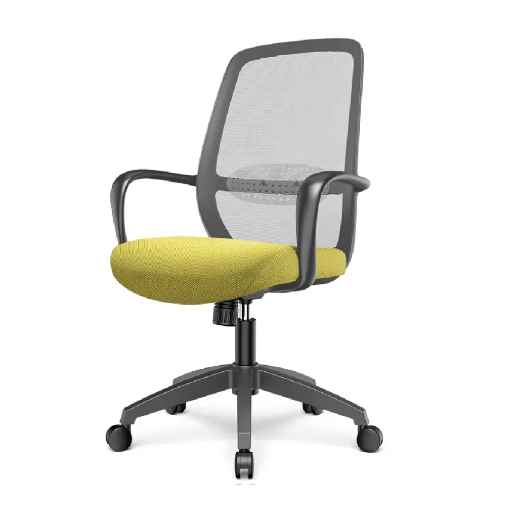 Deli เก้าอี้สำนักงาน เบาะสีเขียว, สามารถหมุนรอบตัวได้ 360 องศา รุ่น 87097