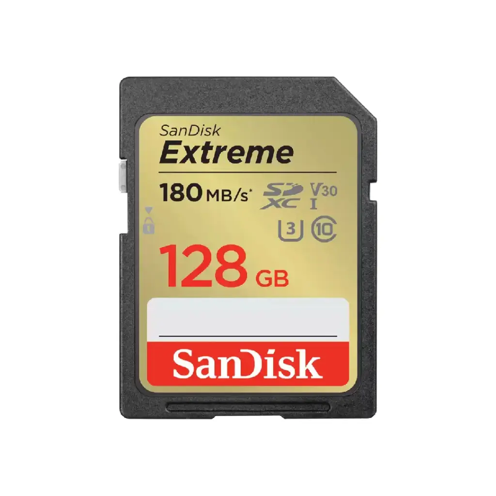 SanDisk Extreme SDXC, SDXVA 128GB, V30, U3, C10, UHS-I, 180MB/s R, 90MB/s W (SDSDXVA-128G-GNCIN)