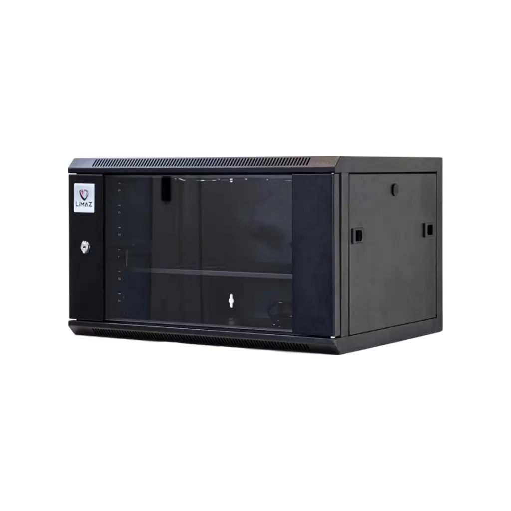 LIMAZ ตู้แร็ค 6U ลึก 45 ซม. Wall Rack Single layer, 600x450x370 mm. รุ่น LMZ-LWS64506 (สีดำ)