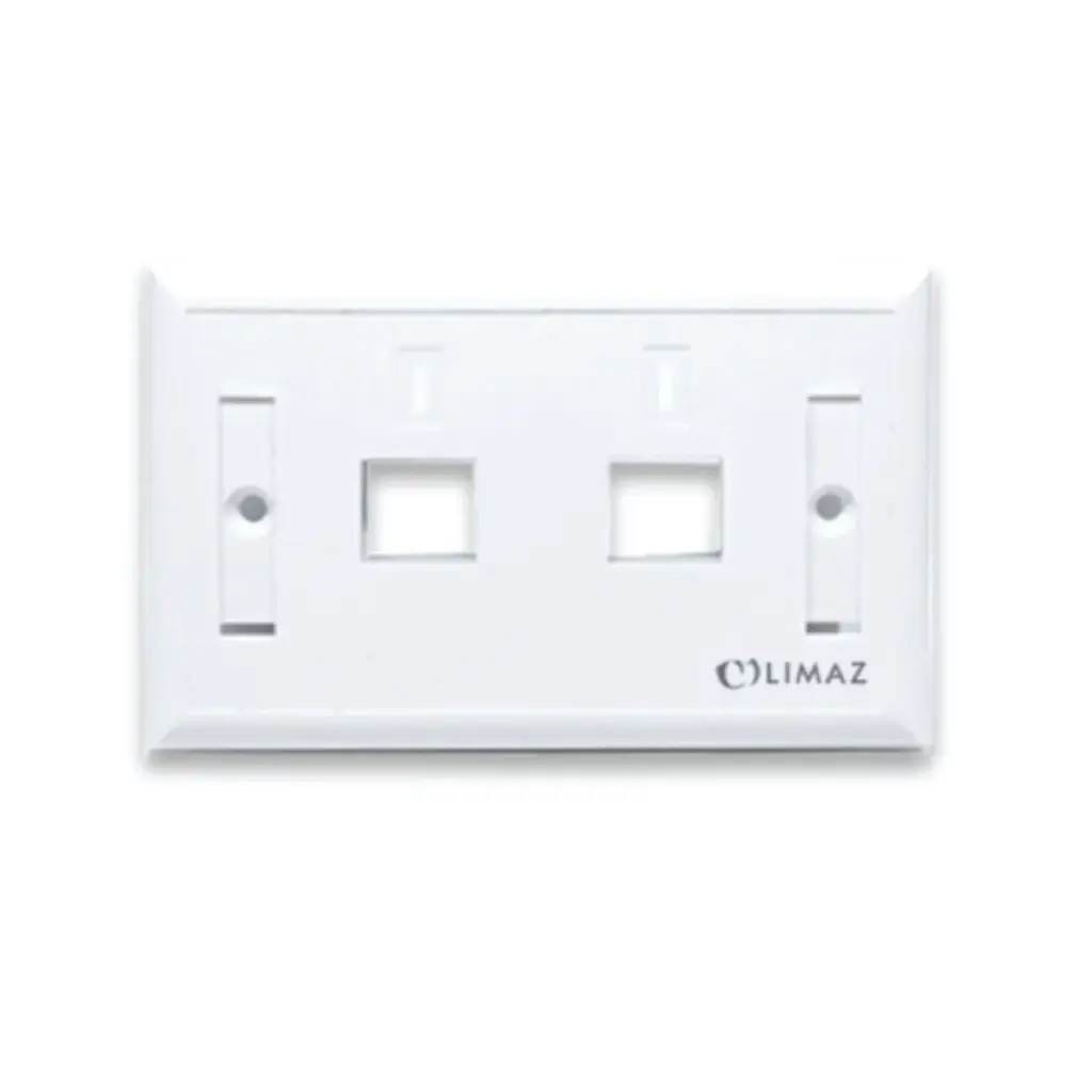LIMAZ Face Plate 2 Slot with Icon & Label, Off-White Color รุ่น LMZ-FP2S