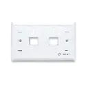 LIMAZ Face Plate 2 Slot with Icon & Label, Off-White Color รุ่น LMZ-FP2S