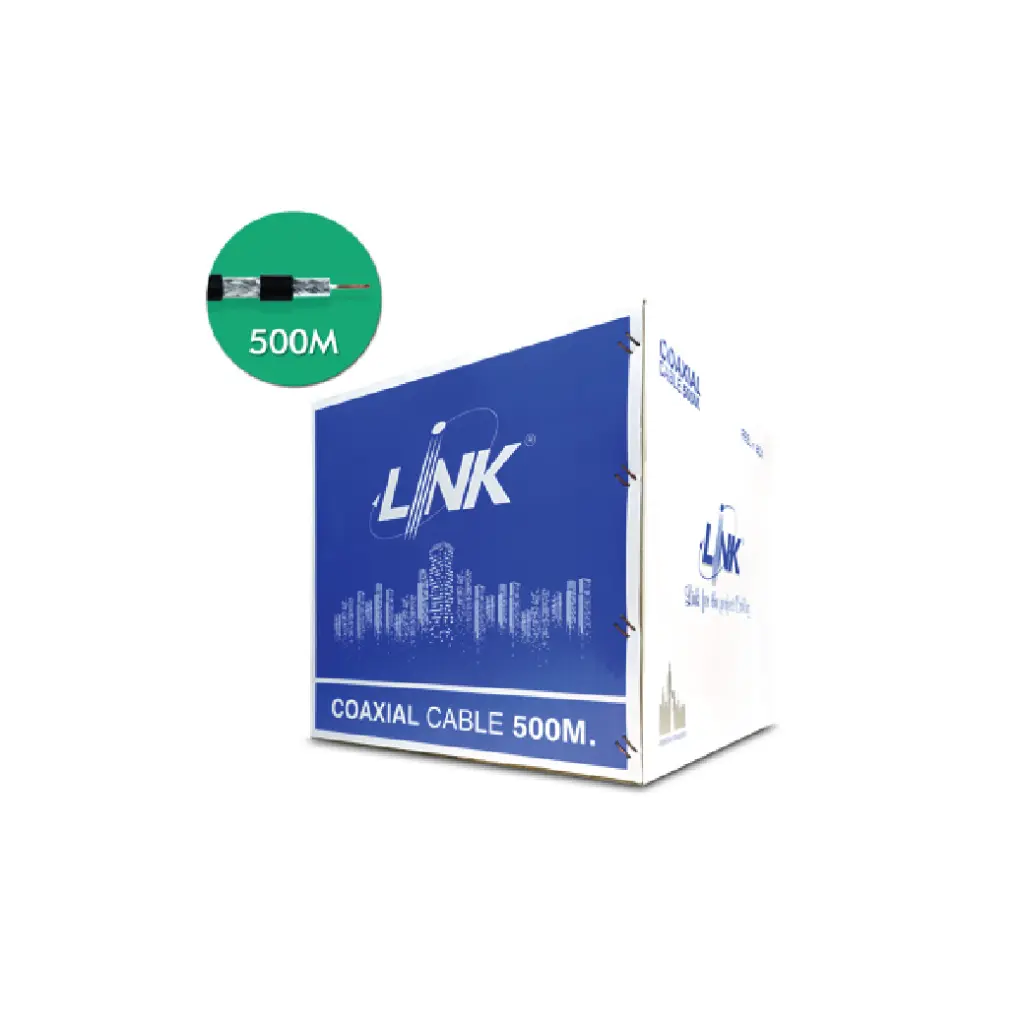LINK สาย RG6 ชิลด์ 95% Black (500 M) รุ่น CB-0106AP