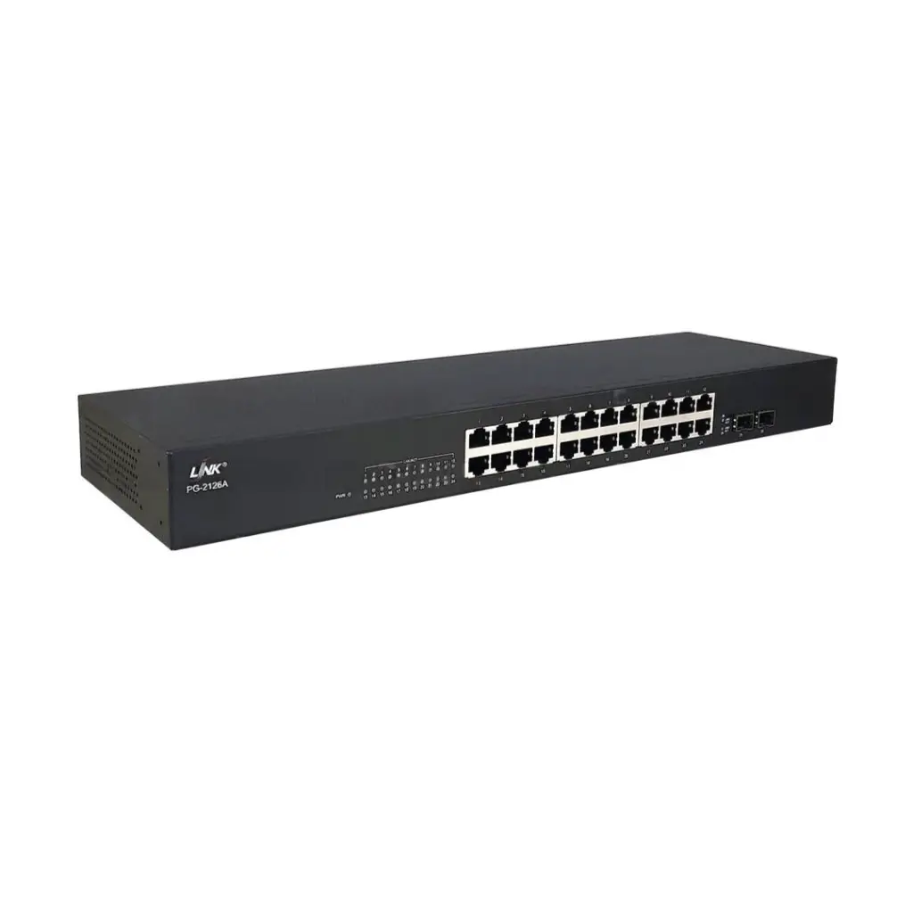 LINK 26-Port Gigabit Switch (24 GE + 2 SFP GE) (New Advance) รุ่น PG-2126A