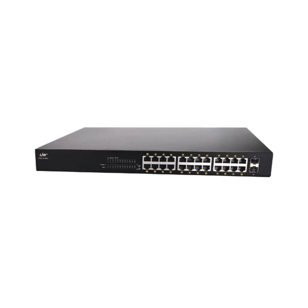 LINK 24-Port Gigabit PoE Switch (24 GE + 2 SFP GE)(380W) รุ่น PSG-3124A