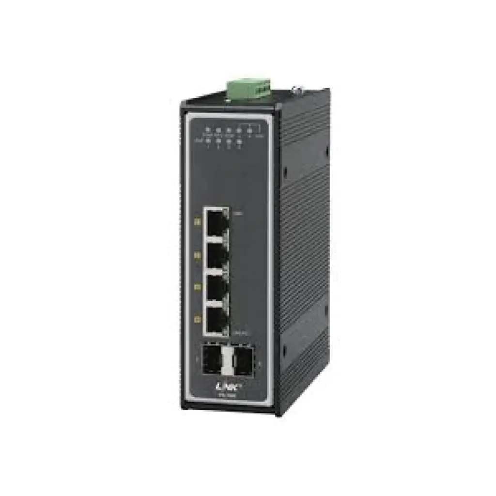 LINK 4-Port Industrial Gigabit PoE Switch (4 GE + 2 SFP GE)(90W) รุ่น PS-1080