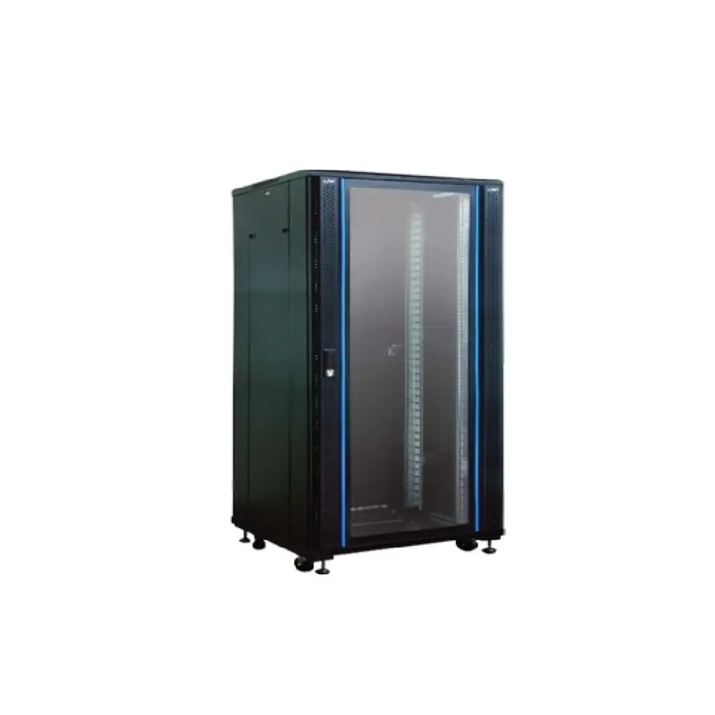 LINK 19" Glass Rack 15U ลึก 80 cm. (60x80x88cm.)(สีดำ) รุ่น CH-60815GS