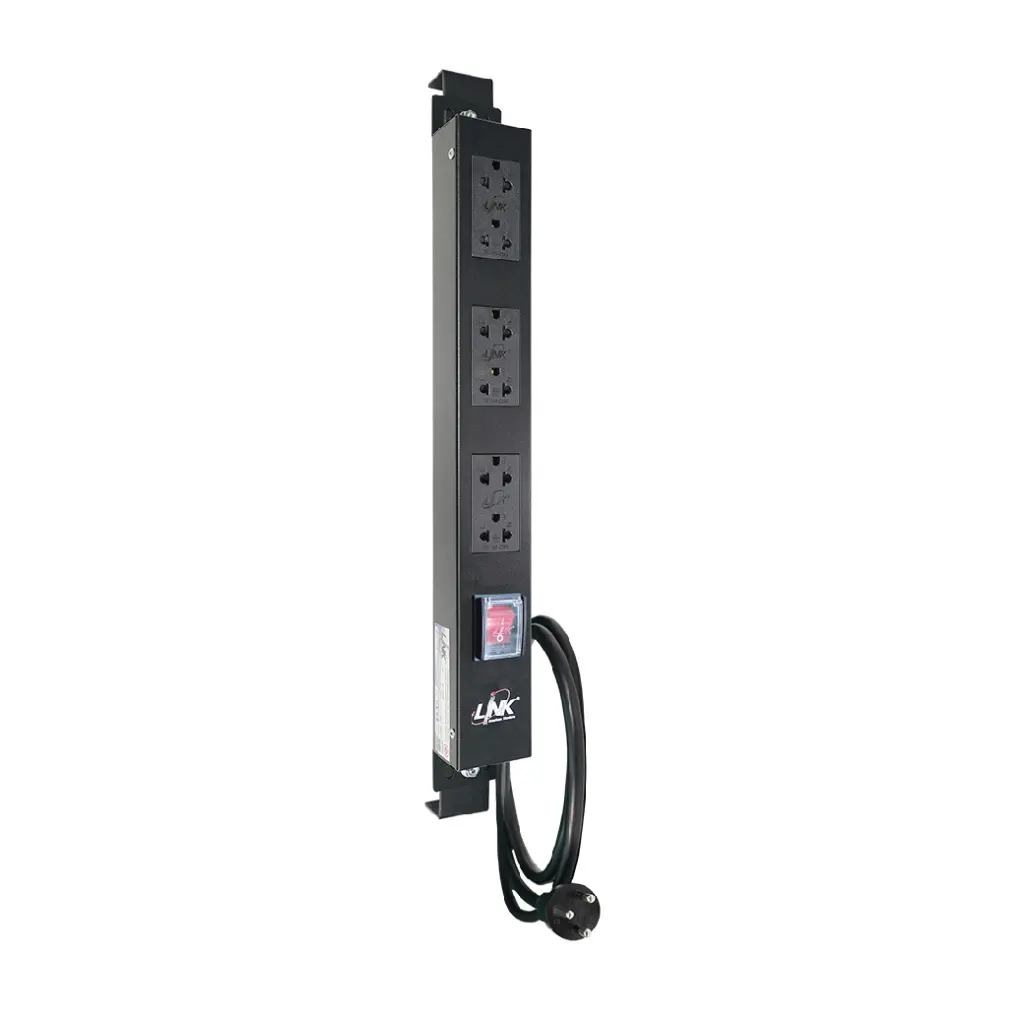 LINK PDU 6 TIS Outlet (Lighting SW + Protection 16A) รุ่น CH-10306A