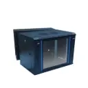 LINK 19" Glass Wall Rack 9U Double ลึก 50 cm. (60x50x50.5cm.)(สีดำ) รุ่น CW2-60509G