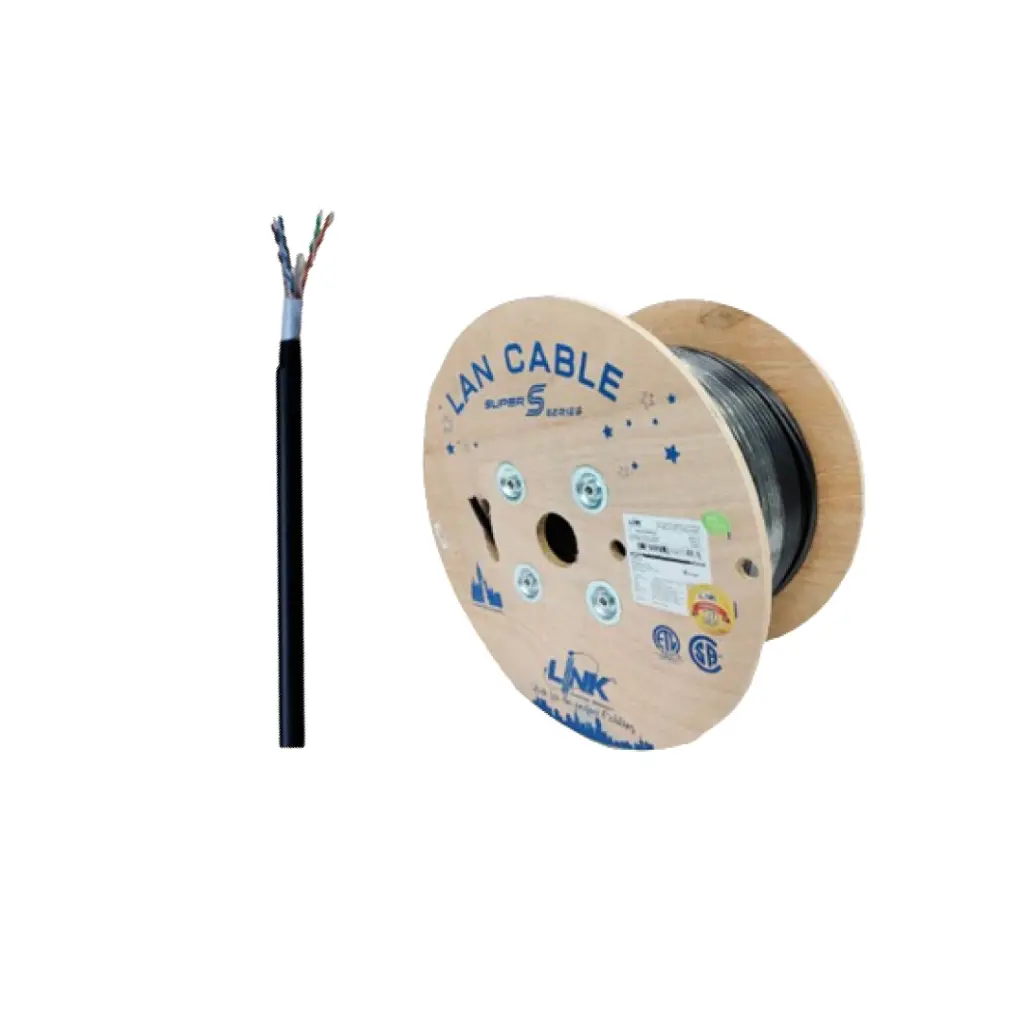 LINK สาย LAN CAT 6A UTP SUPER-S OUTDOOR CABLE, Double Jacket รุ่น US-9156AOUT