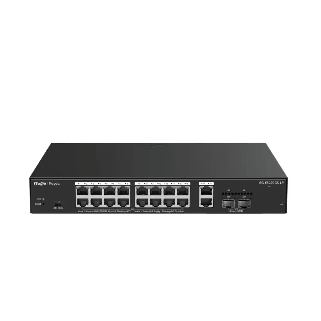 RUIJIE|REYEE 20-Port Gigabit Cloud Managed PoE Switch รุ่น RG-ES220GS-LP