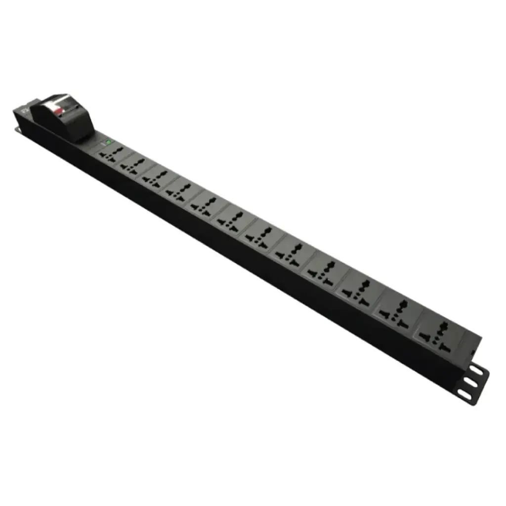 PowerConneX B-PDU 12 x IEC320 C13 outlet with Master Circuit Breaker 16A, LED power indicator, NEMA 5-15P Plug, Cable 3 m รุ่น PXB5PVNNB-C312