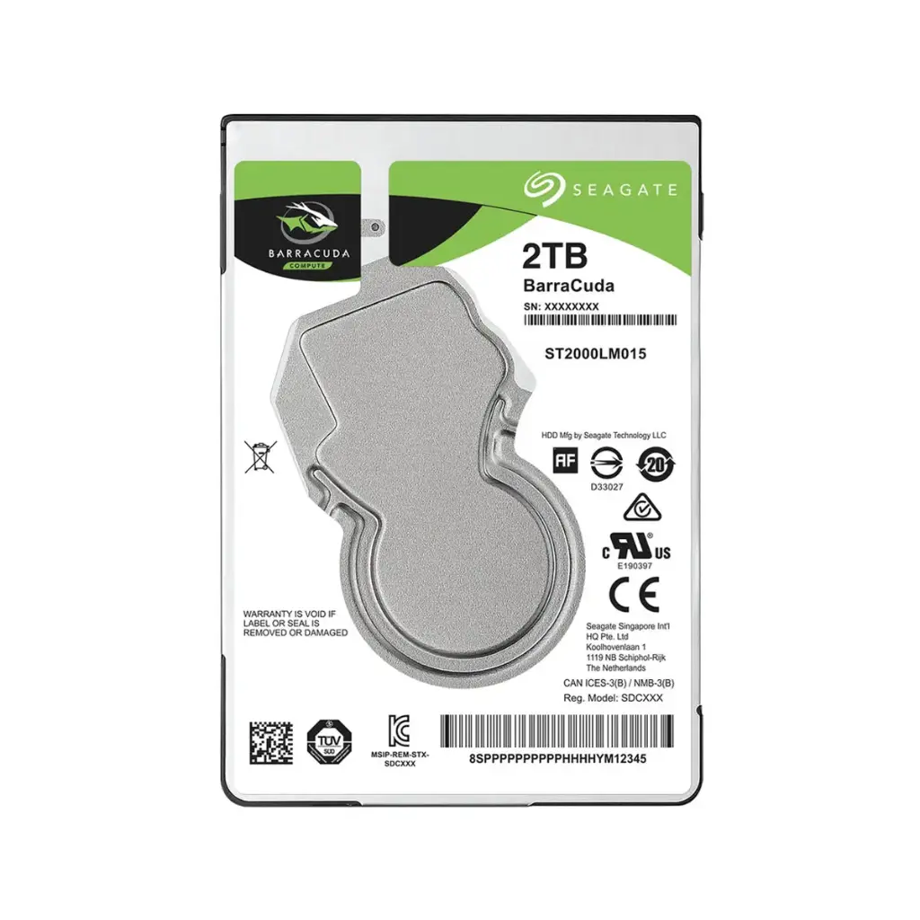 SEAGATE BARRACUDA ฮาร์ดดิสก์ 2 TB 2.5" 5400RPM รุ่น ST2000LM015 (สำหรับ คอมพิวเตอร์)