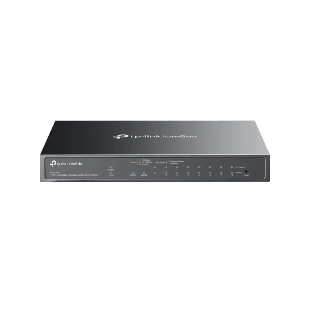 TP-LINK Omada 10-Port Gigabit Easy Managed Switch with 8-Port PoE+ รุ่น ES210GMP