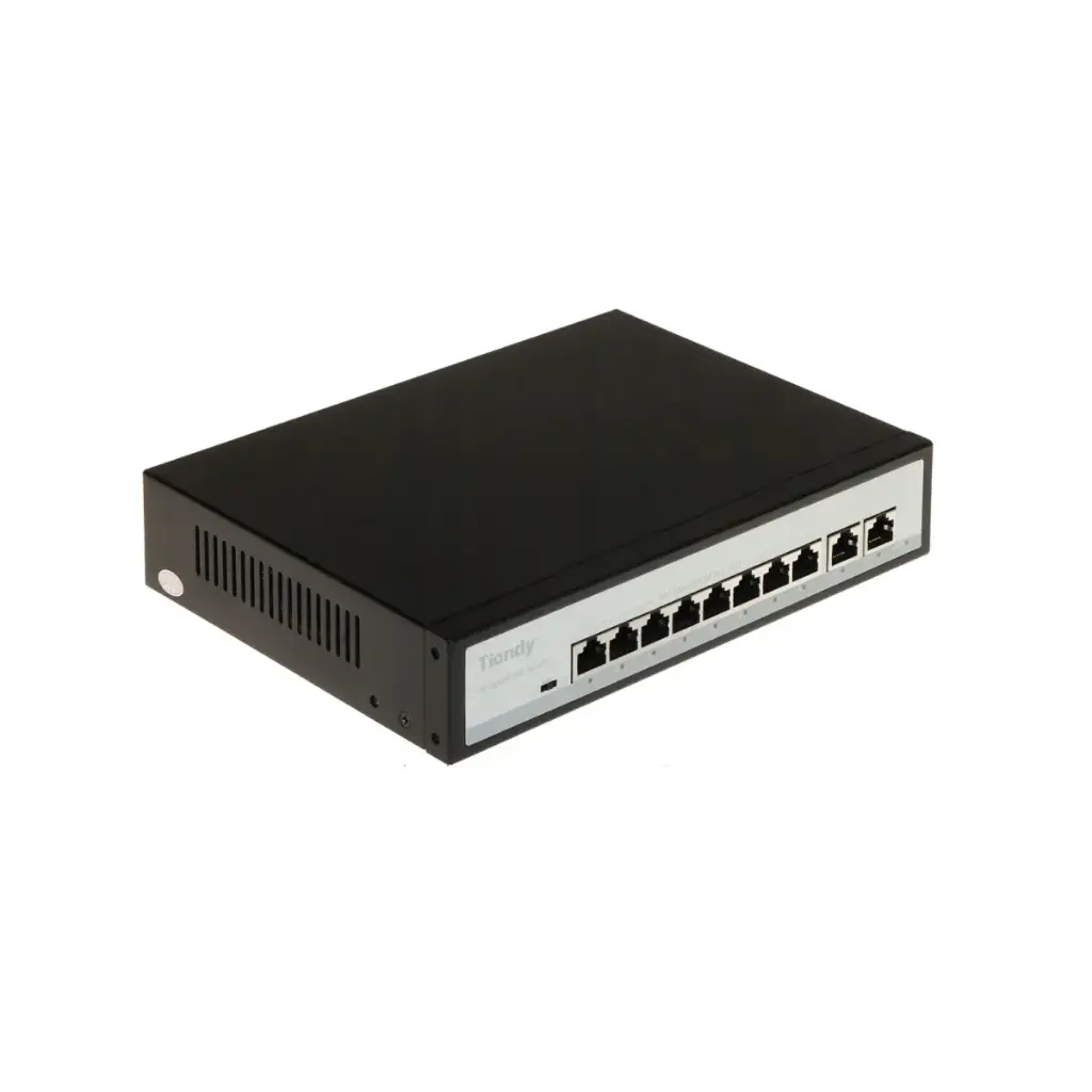 TIANDY 8 Port PoE Switch รุ่น TC-P3S010 Spec:G/0820/AT/110