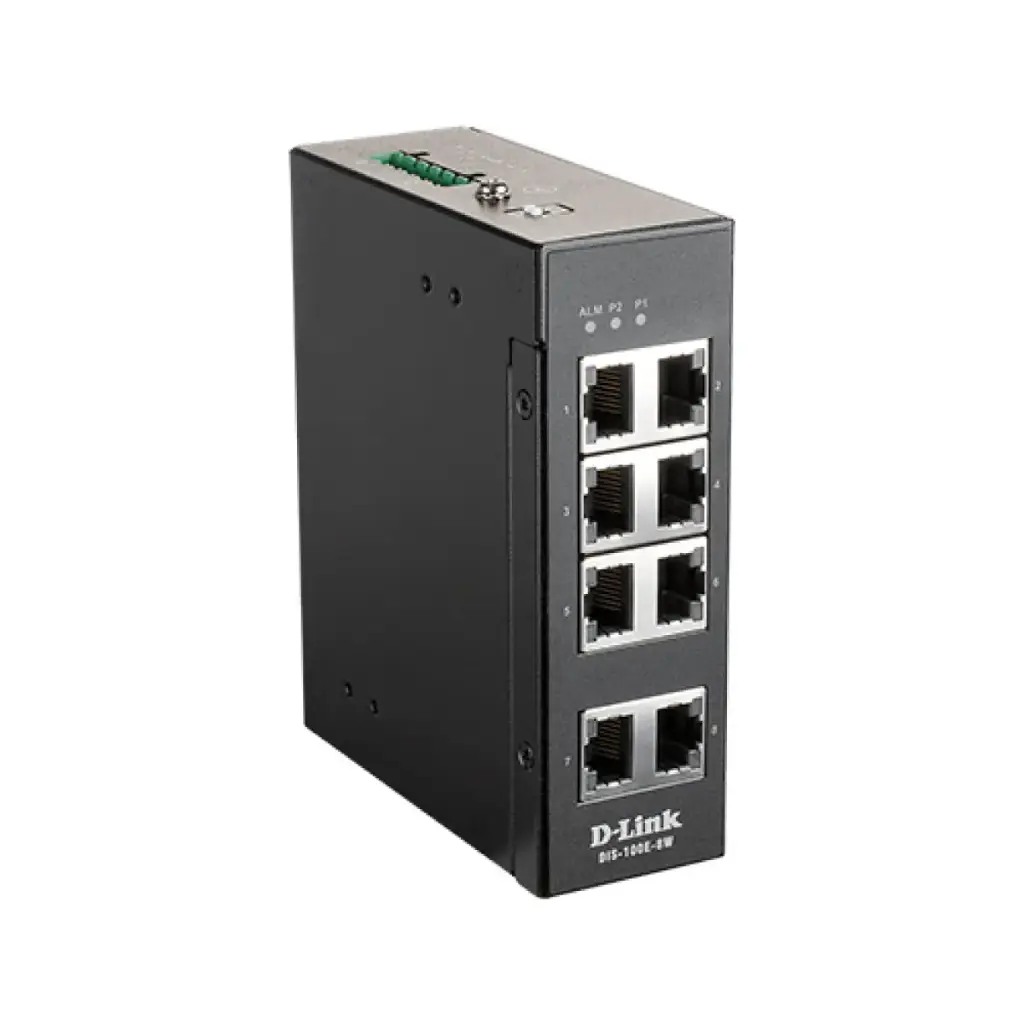 D-Link 8-Port Gigabit Unmanaged Industrial Switch รุ่น DIS-100G-8W