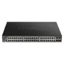 D-Link POE SWITCHING 48+1+4 PORT (1000MB POE)(1000MB Uplink)(10G SFP)(Managed)(370W) รุ่น DGS-1250-52XMP