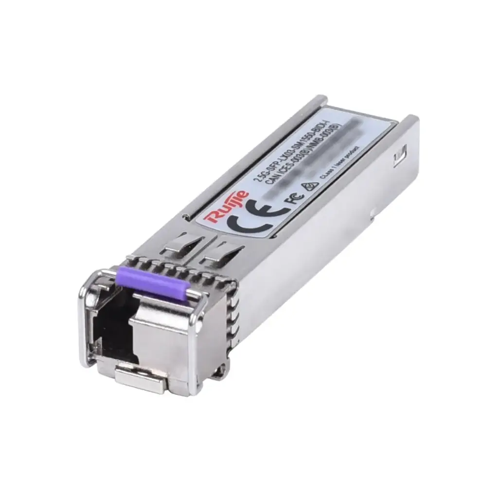 RUIJIE 2.5G BiDi SFP 1550nm-TX/1310nm-RX 3-km DOM Simplex LC SMF Transceiver Module รุ่น 2.5G-SFP-LX03-SM1550-BIDI-I