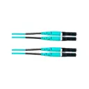 PANDUIT สาย Fiber Optic Patch cord สำเร็จรูป Multimode OM3 Duplex LC  ป้องกันการลามไฟมาตรฐาน LSZH  (NKFPZ22LLLSM)